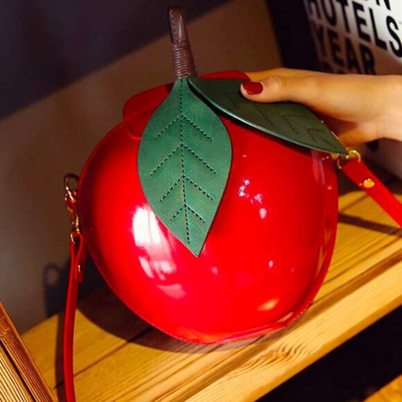 Cute Apple-Shaped Crossbody Bag – Fashion Cartoon Mini Purse - Picture 6 of 6